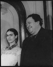 Фрида Кало с супругом Диего Ривером, 1932 год