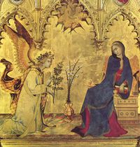 Благовещенье, галерея Уффици, Флоренция. 1333 г.