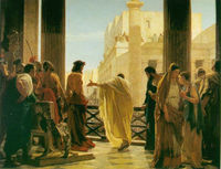 Понтий Пилат и пленённый Иисус перед толпой евреев (Чизери Антонио)