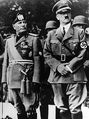 Бенито Муcсолини и Гитлер 
